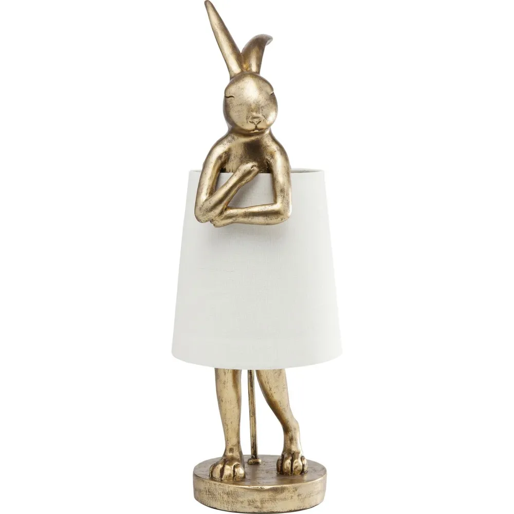 Kare Design tafellamp Animal - konijn - 50cm - goud en beige