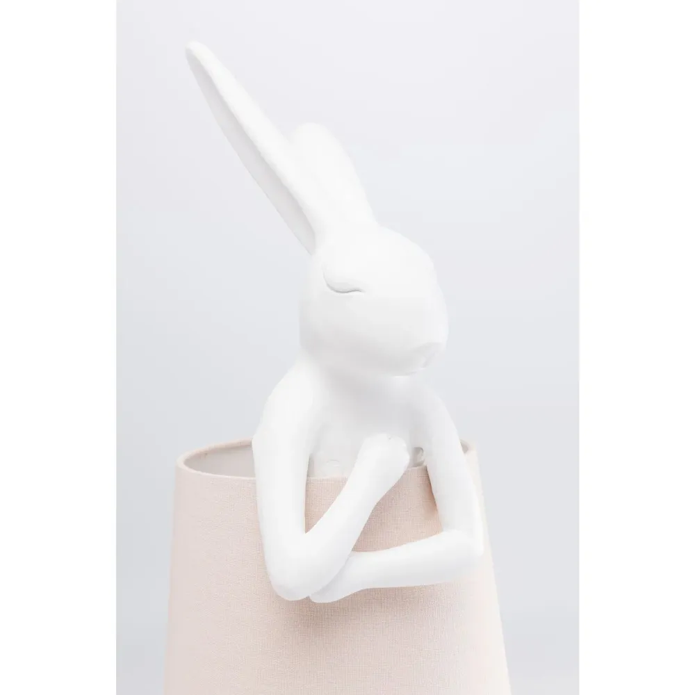 Kare Design tafellamp Animal - konijn - 68cm - wit en roze