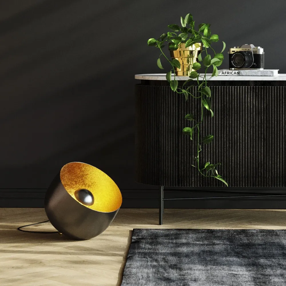 Kare Design tafellamp Apollon Smooth - 35cm - donkergrijs