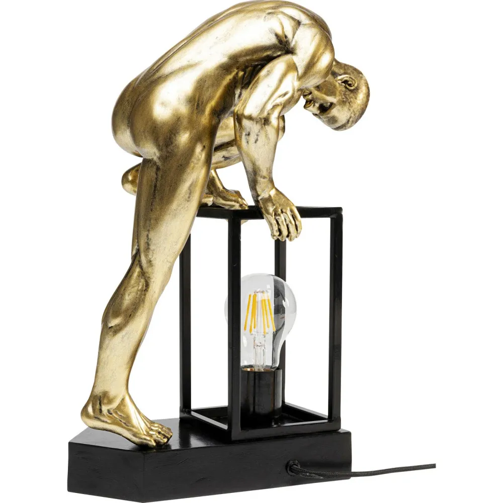 Kare Design tafellamp - man beklimt - goud
