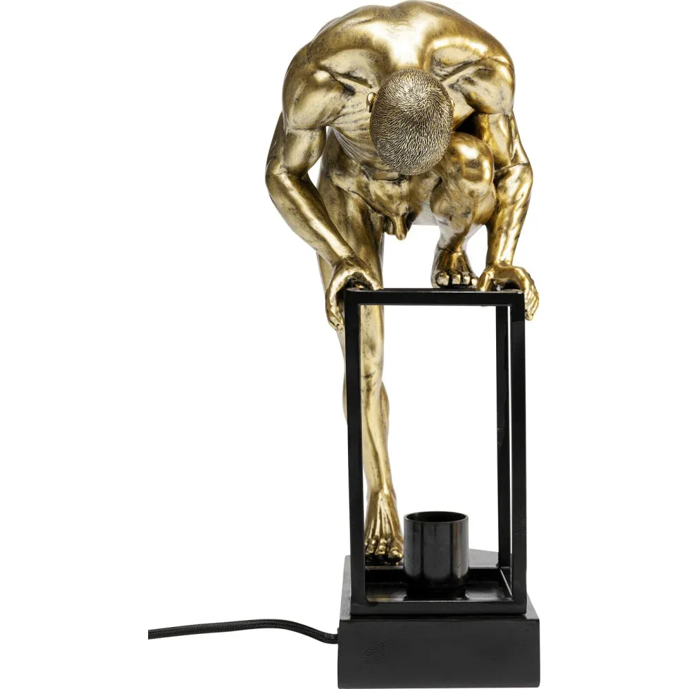 Kare Design tafellamp - man beklimt - goud