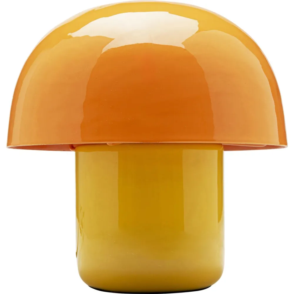 Kare Design Tafellamp Mushroom - 20cm - oranje en geel