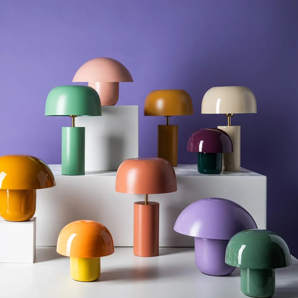 Kare Design Tafellamp Mushroom - 27cm - paars