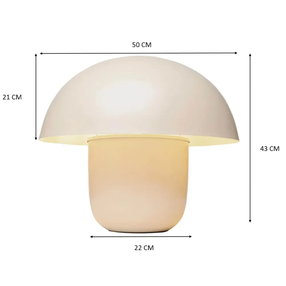 Kare Design Tafellamp Mushroom - 44cm - beige