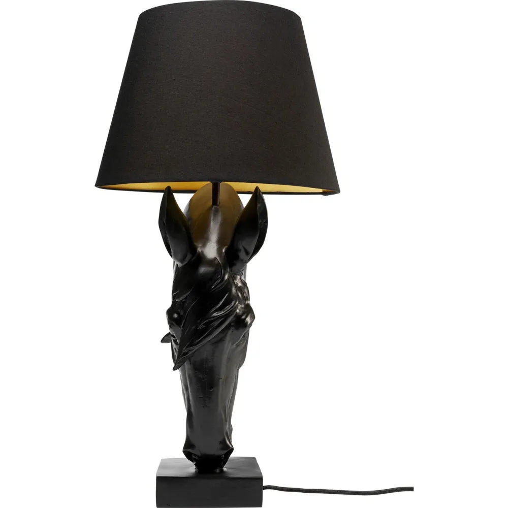 Kare Design Tafellamp - paardenhoofd - zwart