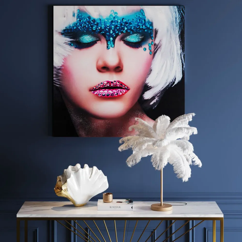 Kare Design Tafellamp - veren - wit