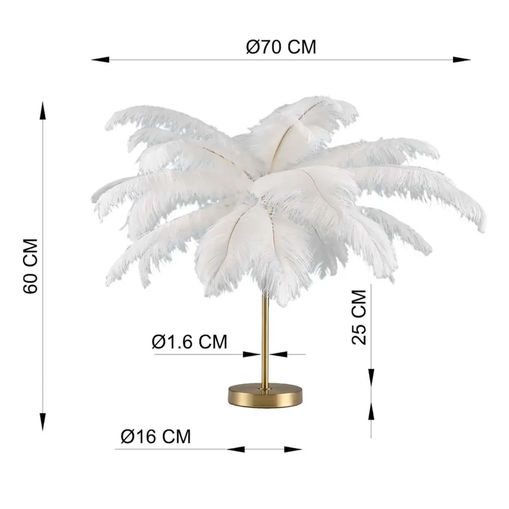 Kare Design Tafellamp - veren - wit