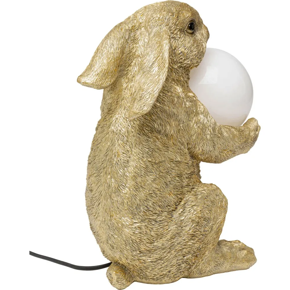 Kare Design Tafellamp zittend konijn goud