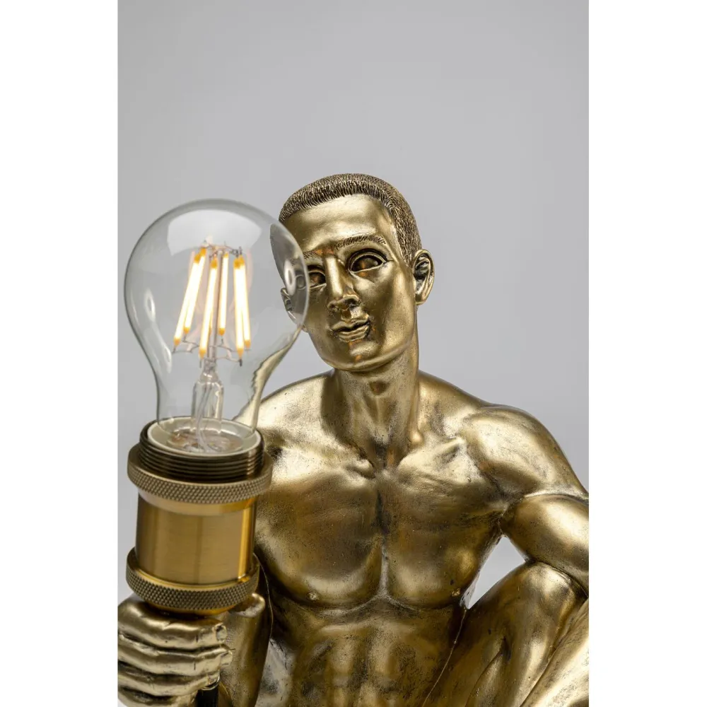 Kare Design tafellamp - zittende man - goud