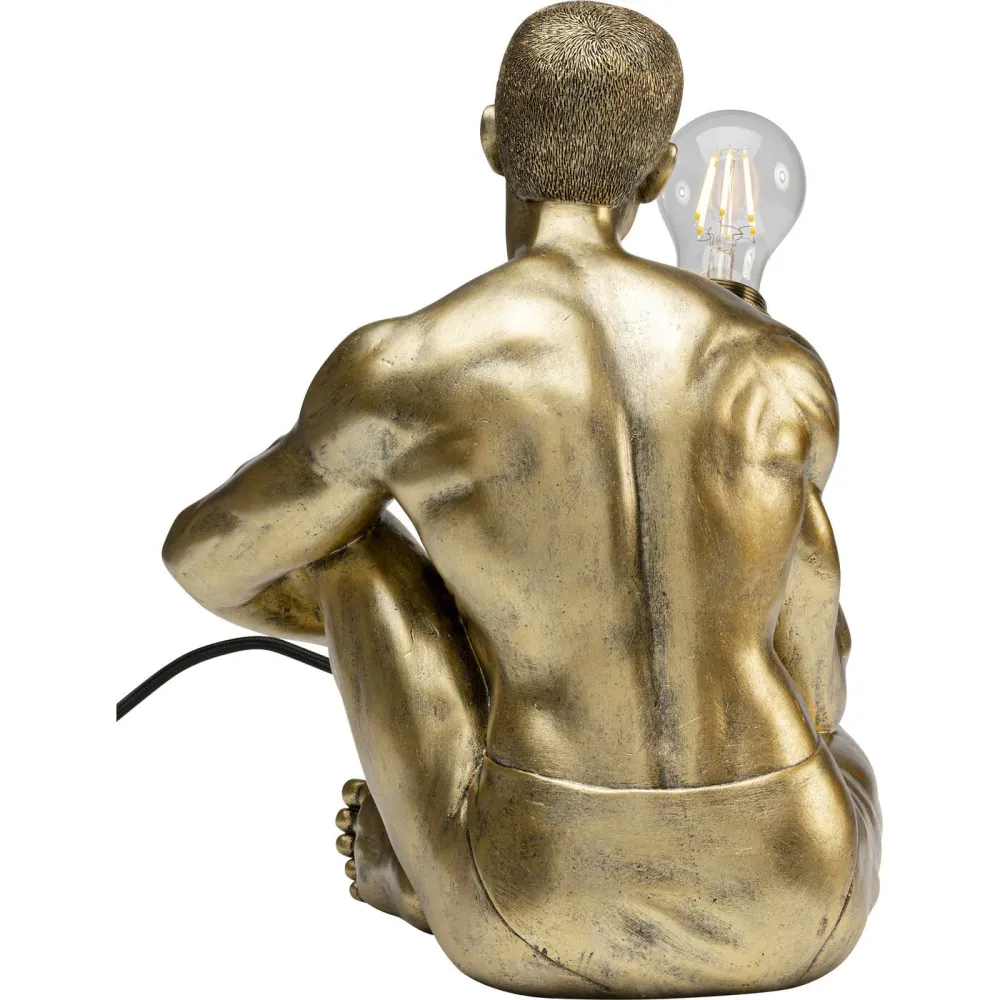 Kare Design tafellamp - zittende man - goud