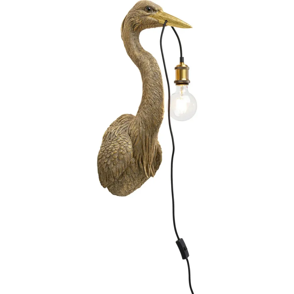 Kare Design Wandlamp Heron Gouden