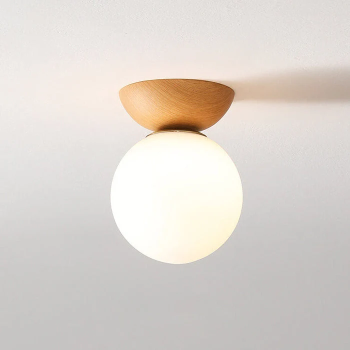 Kleine Bolvormige Plafondlamp Japanse Stijl met Aanpasbare LED