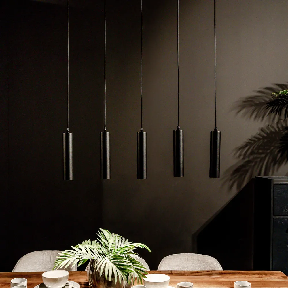 Hanglamp Ferroli | 5-lichts | Zwart Metaal Label51