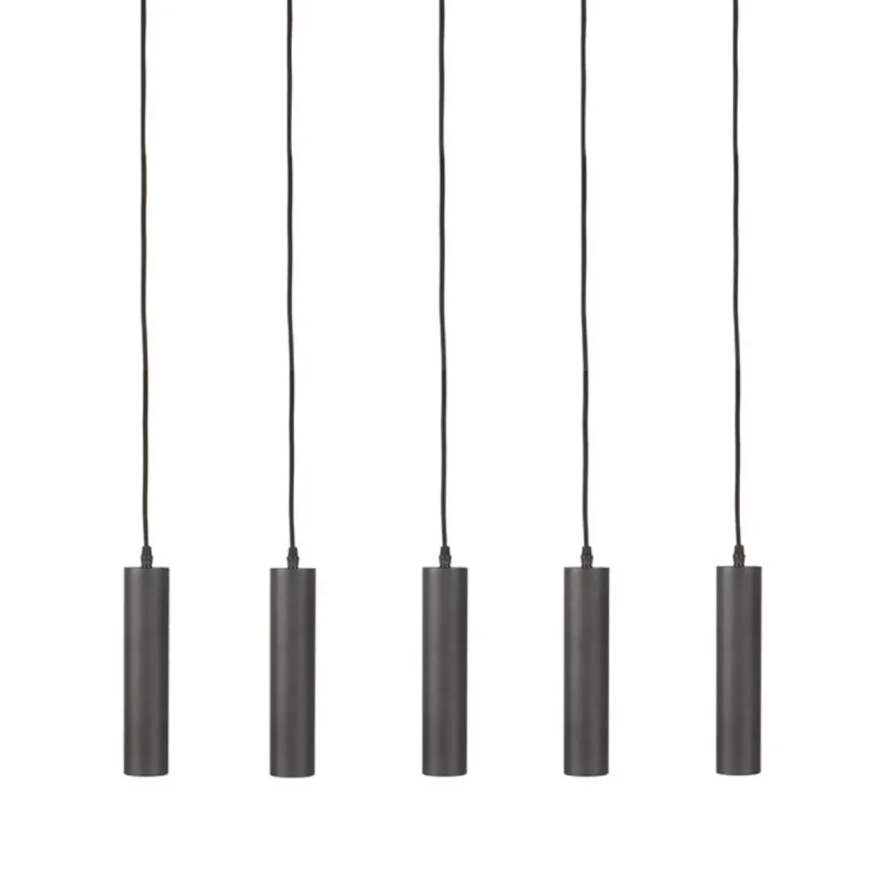 Hanglamp Ferroli | 5-lichts | Zwart Metaal Label51