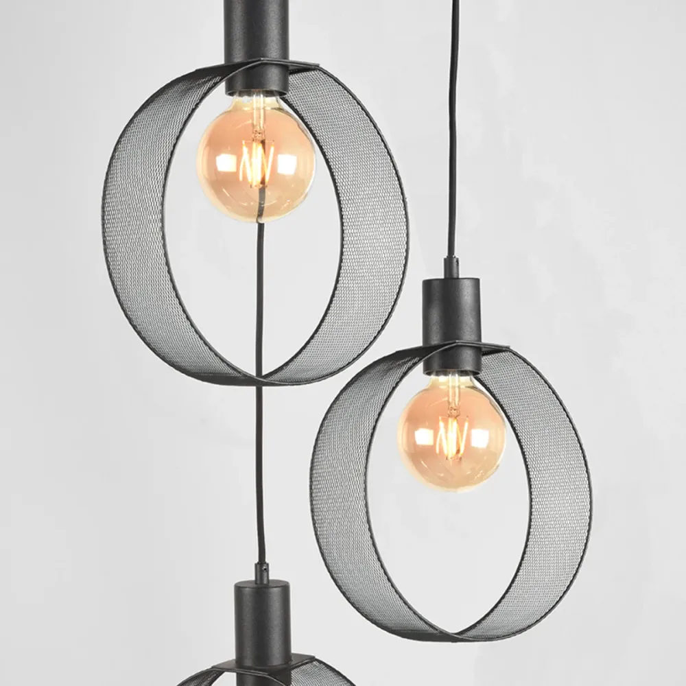 Hanglamp Ronda 3-lichts | Zwart Metaal Label51