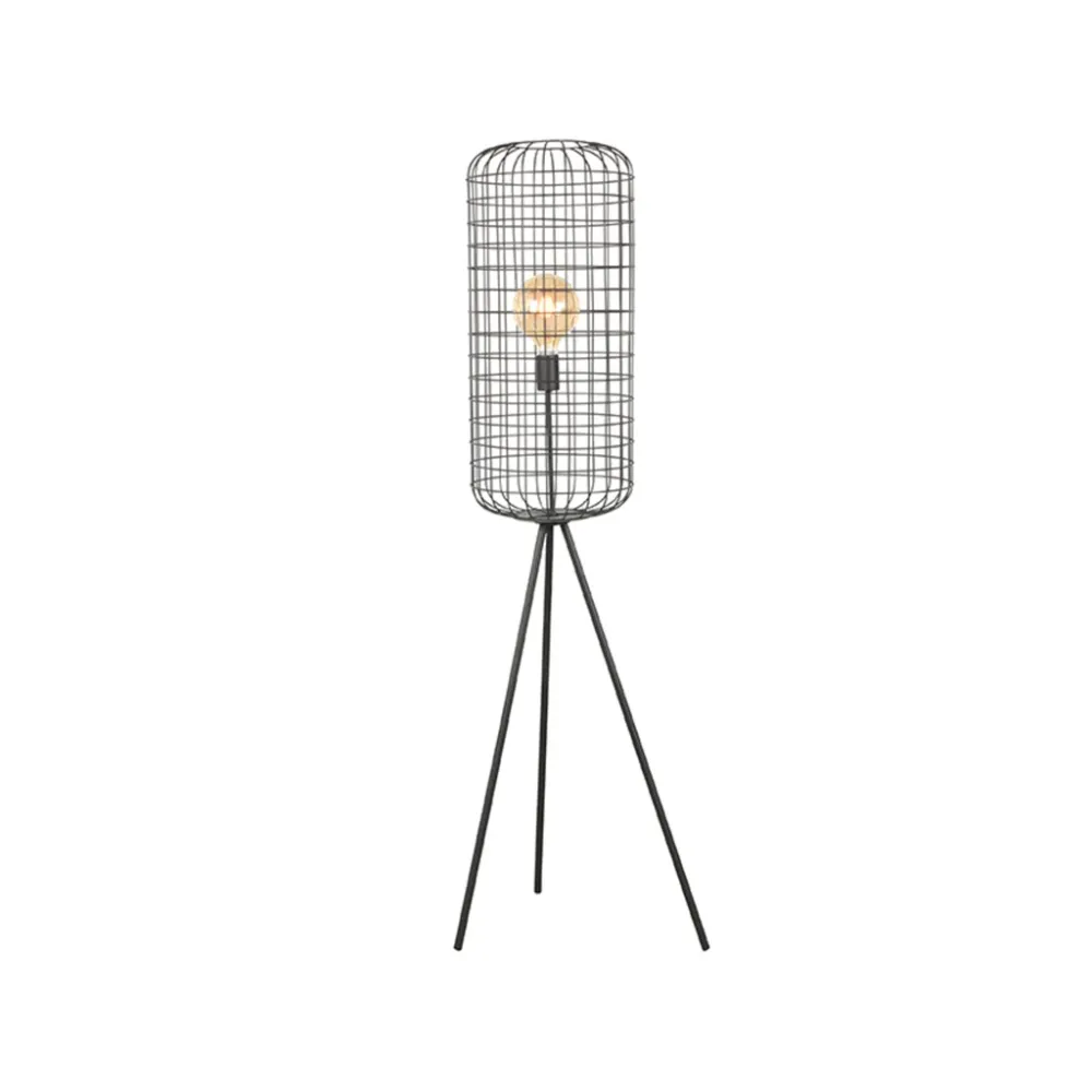 LABEL51 Vloerlamp Solido Industrieel Zwart - Metaal - 31x31x146 cm