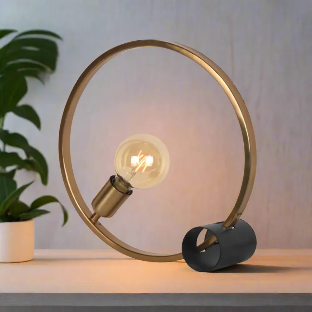 Tafellamp Ring | Goud Metaal Label51