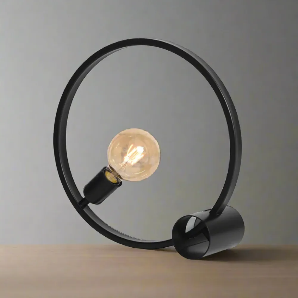 Tafellamp Ring | Zwart Metaal Label51