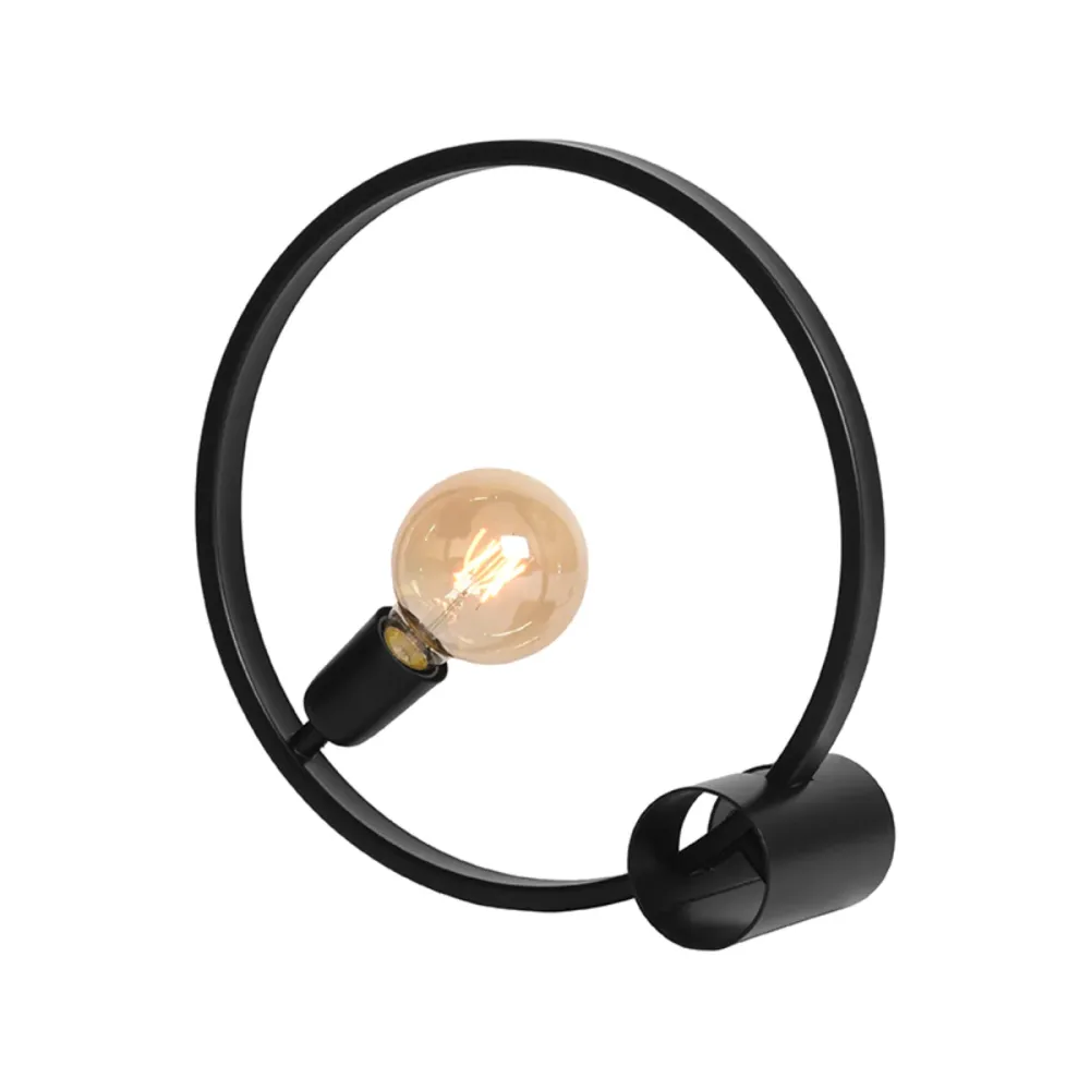 Tafellamp Ring | Zwart Metaal Label51