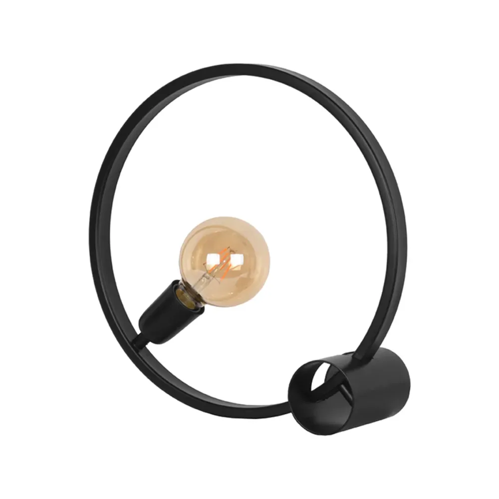 Tafellamp Ring | Zwart Metaal Label51