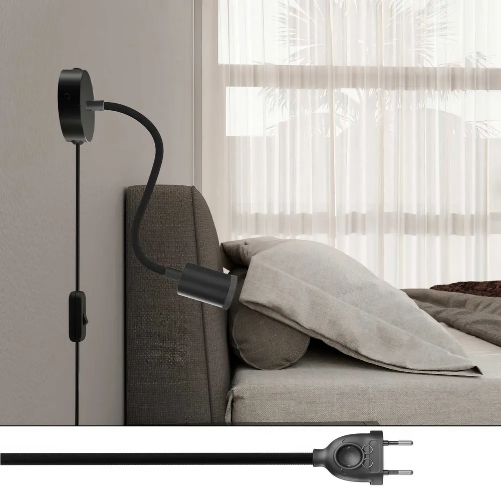 Lamp Spostaluce Flex 30 verstelbaar met GU1d0 spot - Zwart