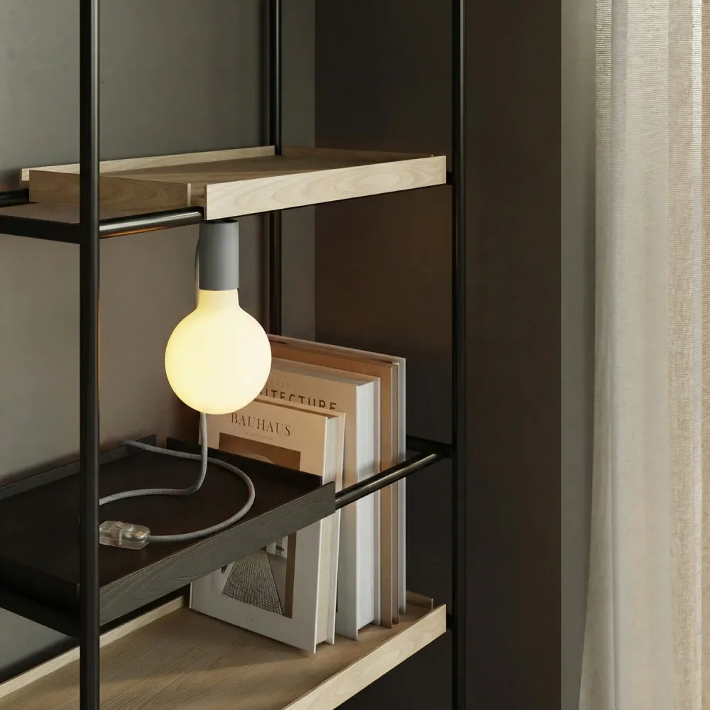 Lampada magnetica plug- con attacco E27 - Grigio
