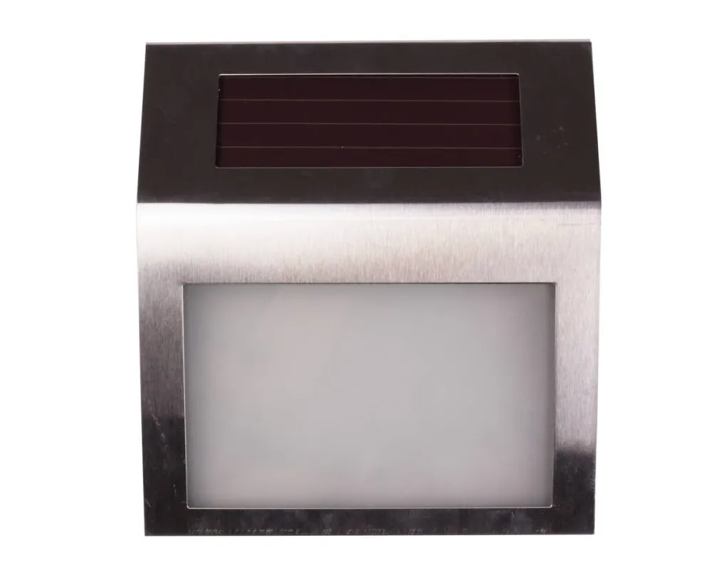 LED Huisnummer Solar RVS, 2 LED, IP44, 1,2V 200mAh, Buitenverlichting