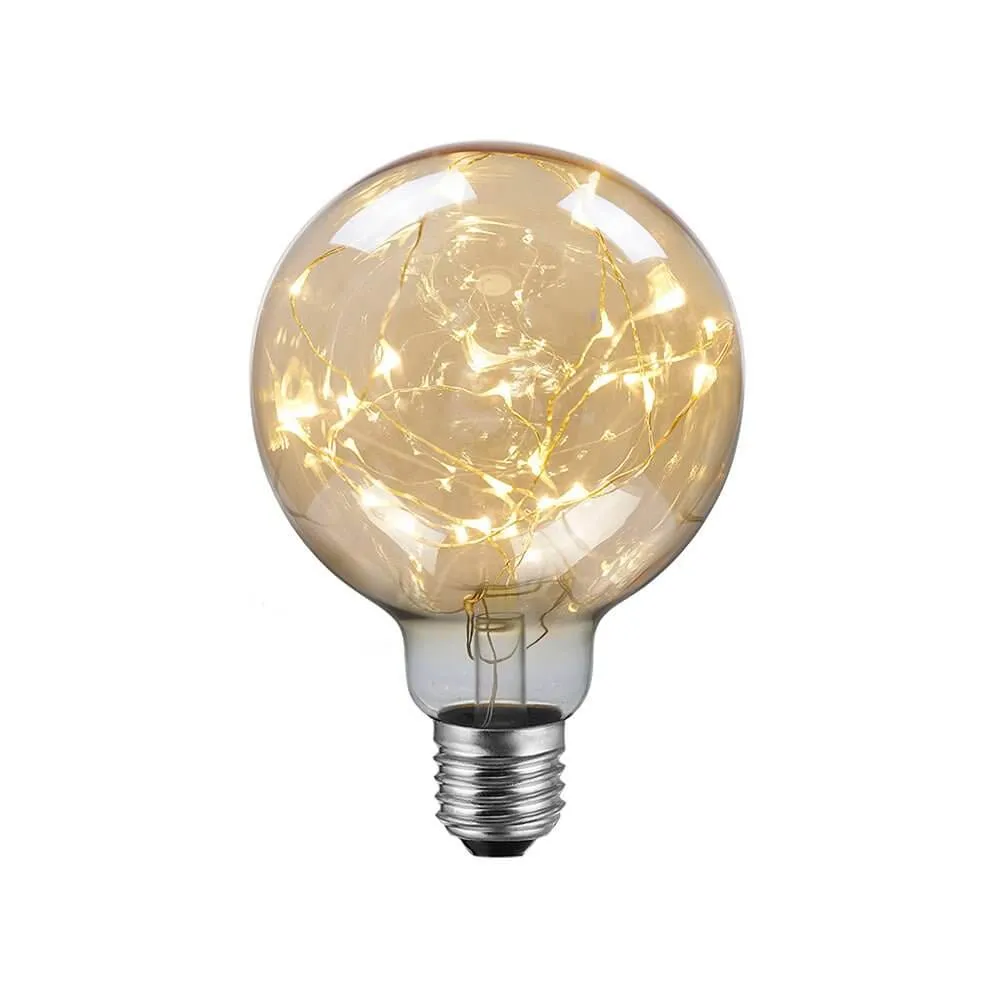 LED lichtbron Milleluci Goud G95 2W 40Lm E27 2000K