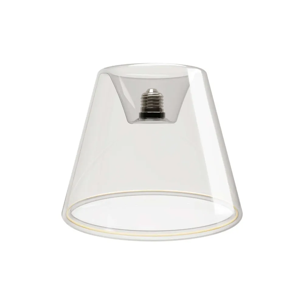 LED Lichtbron Transparant Ghost Line Recessed Cone 6W 500Lm E27 2200K Dimbaar - G01