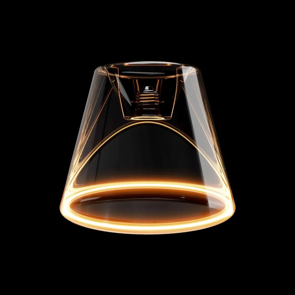 LED Lichtbron Transparant Ghost Line Recessed Cone 6W 500Lm E27 2200K Dimbaar - G01