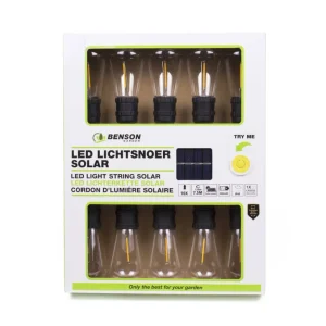 LED Lichtsnoer 10 Lampen 7,5m Solar IP44 - Tuinverlichting