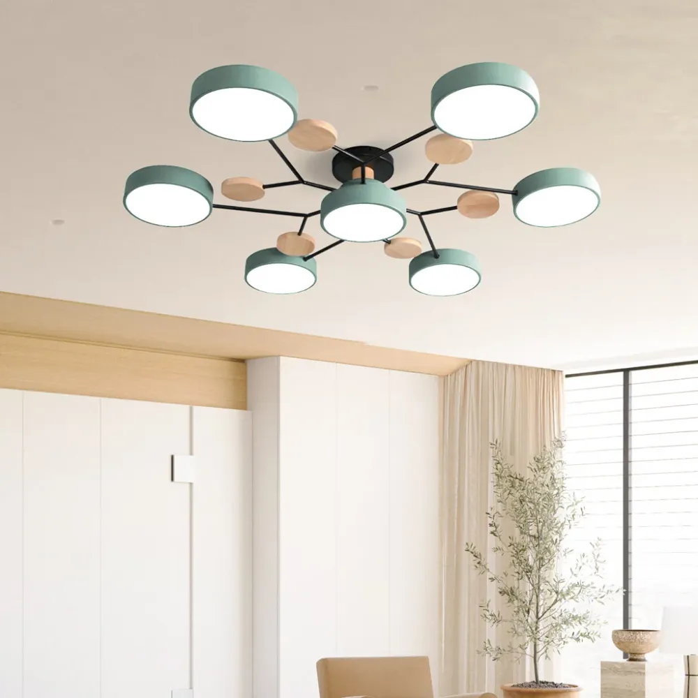 LED Plafondlamp - Modern Design | Hout & Metaal