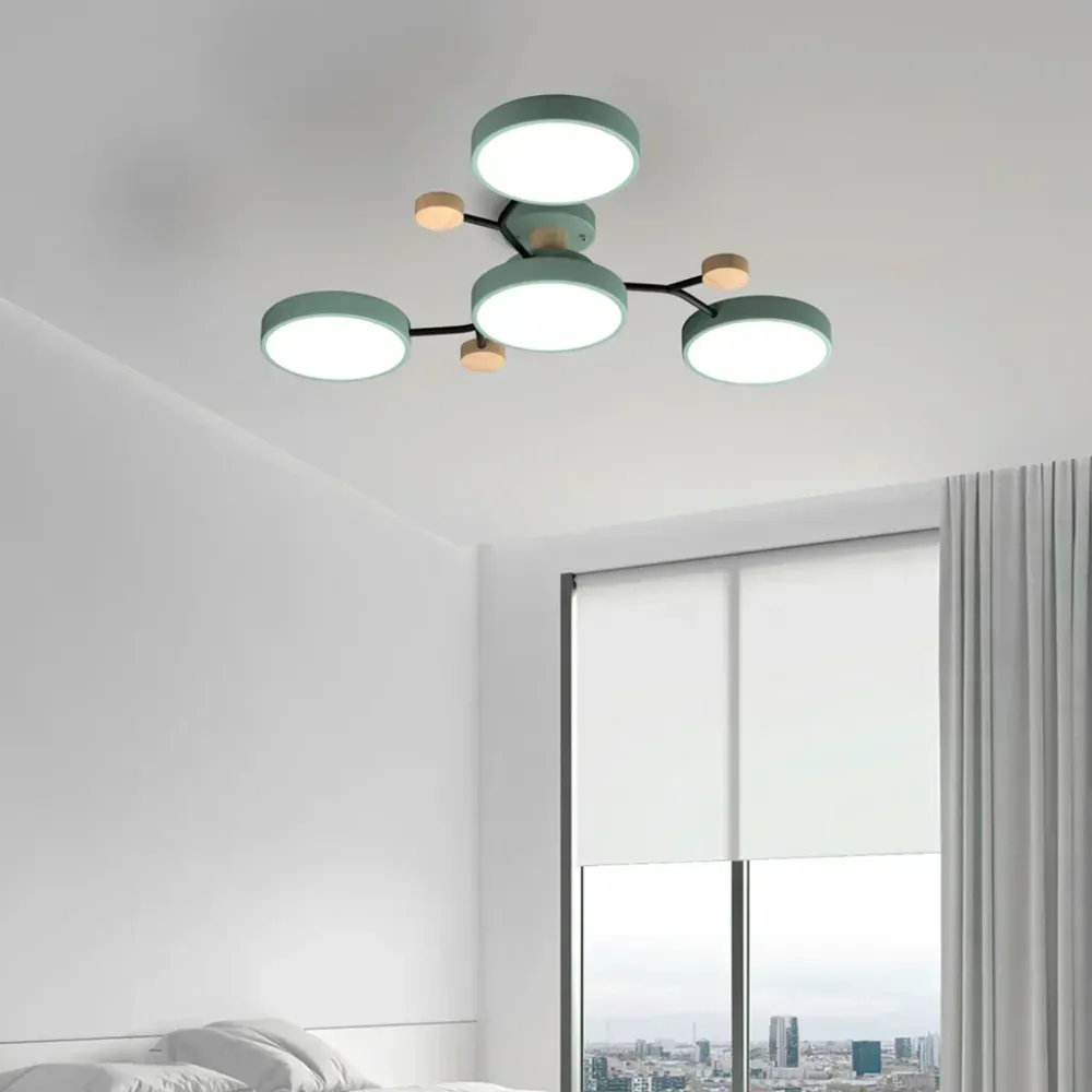 LED Plafondlamp - Modern Design | Hout & Metaal