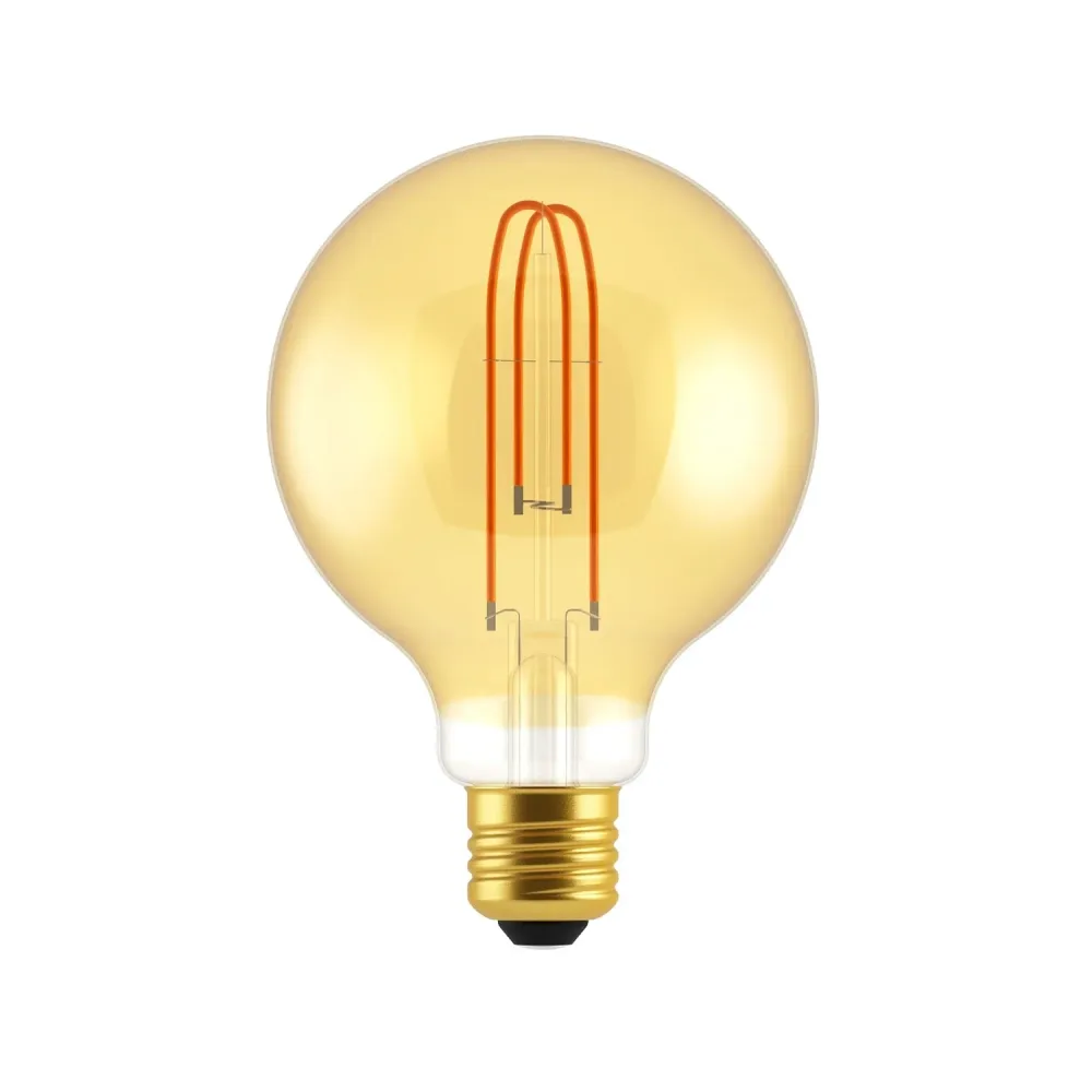 LED‑lamp Amber Globe G30 5,5W 250Lm E26 2000K Dimbaar - G30 Globe