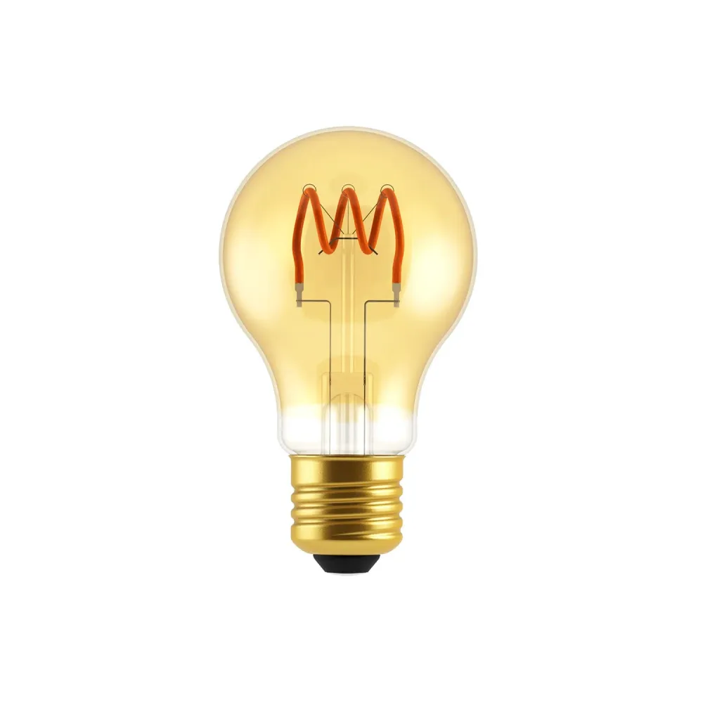 LED-lichtbron Amber A19 3,8W 136Lm E26 2000K dimbaar - A19 Looping Filament
