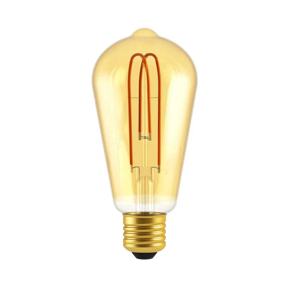 LED-lichtbron Amber Edison ST21 5,5W 250Lm E26 2000K Dimbaar - ST21 Looping Filament