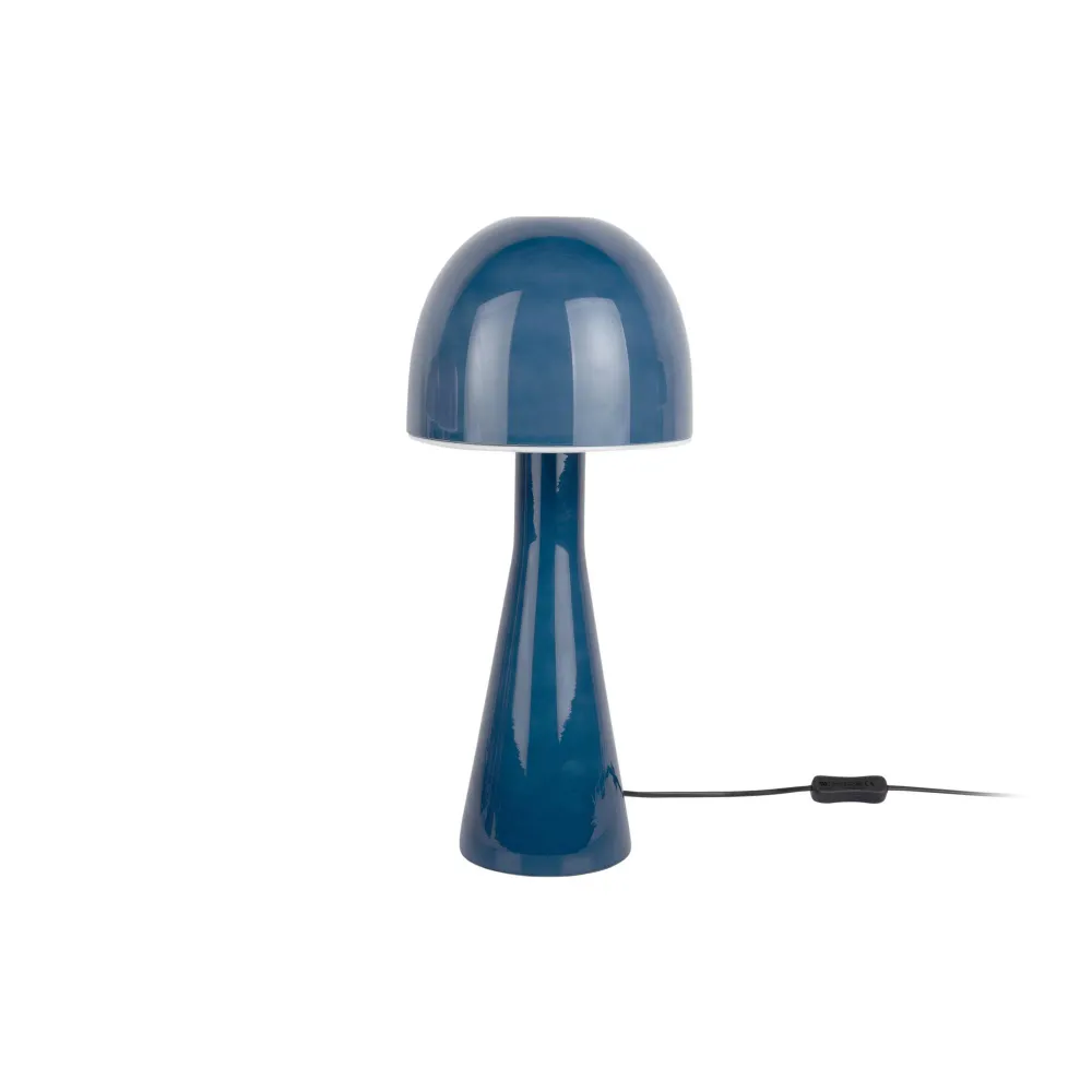 Leitmotiv tafellamp Bombin - blauw - 20x20x45cm - Paddenstoellamp