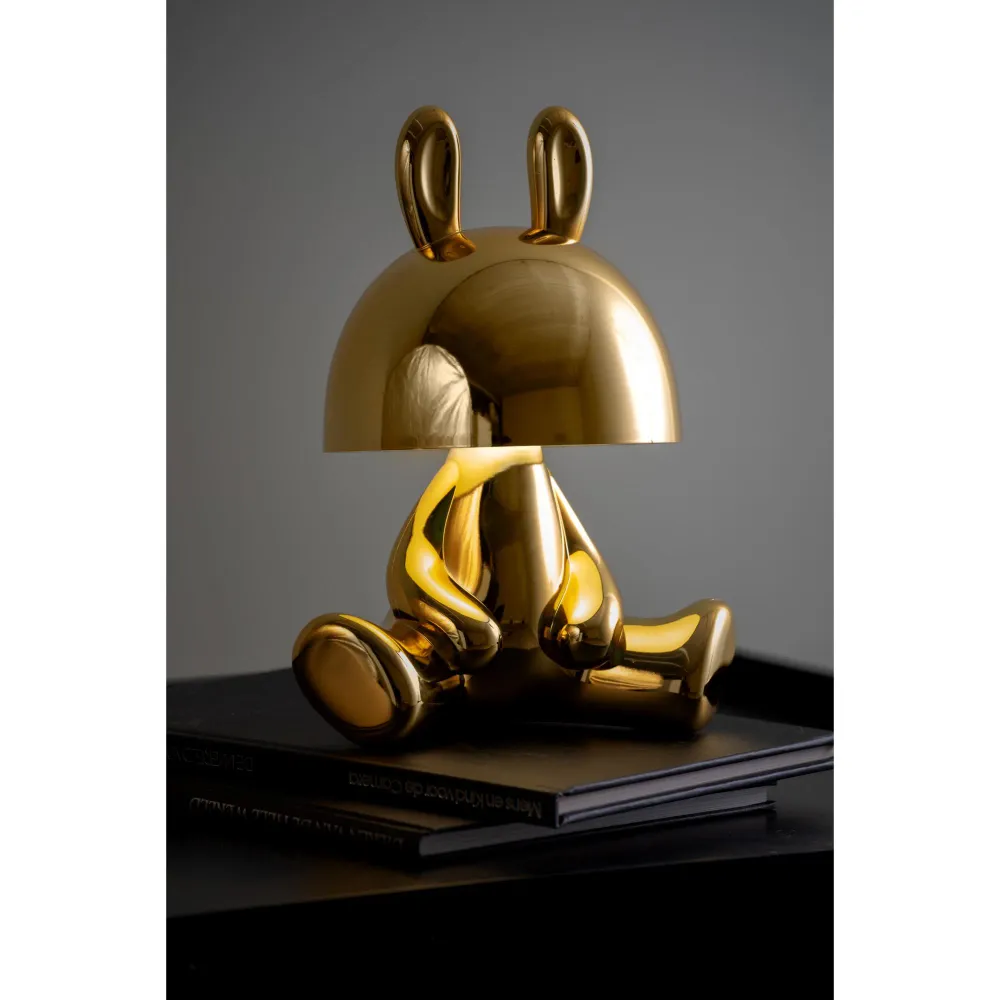 Leitmotiv tafellamp Bunny LED - goud - 22x17x27cm