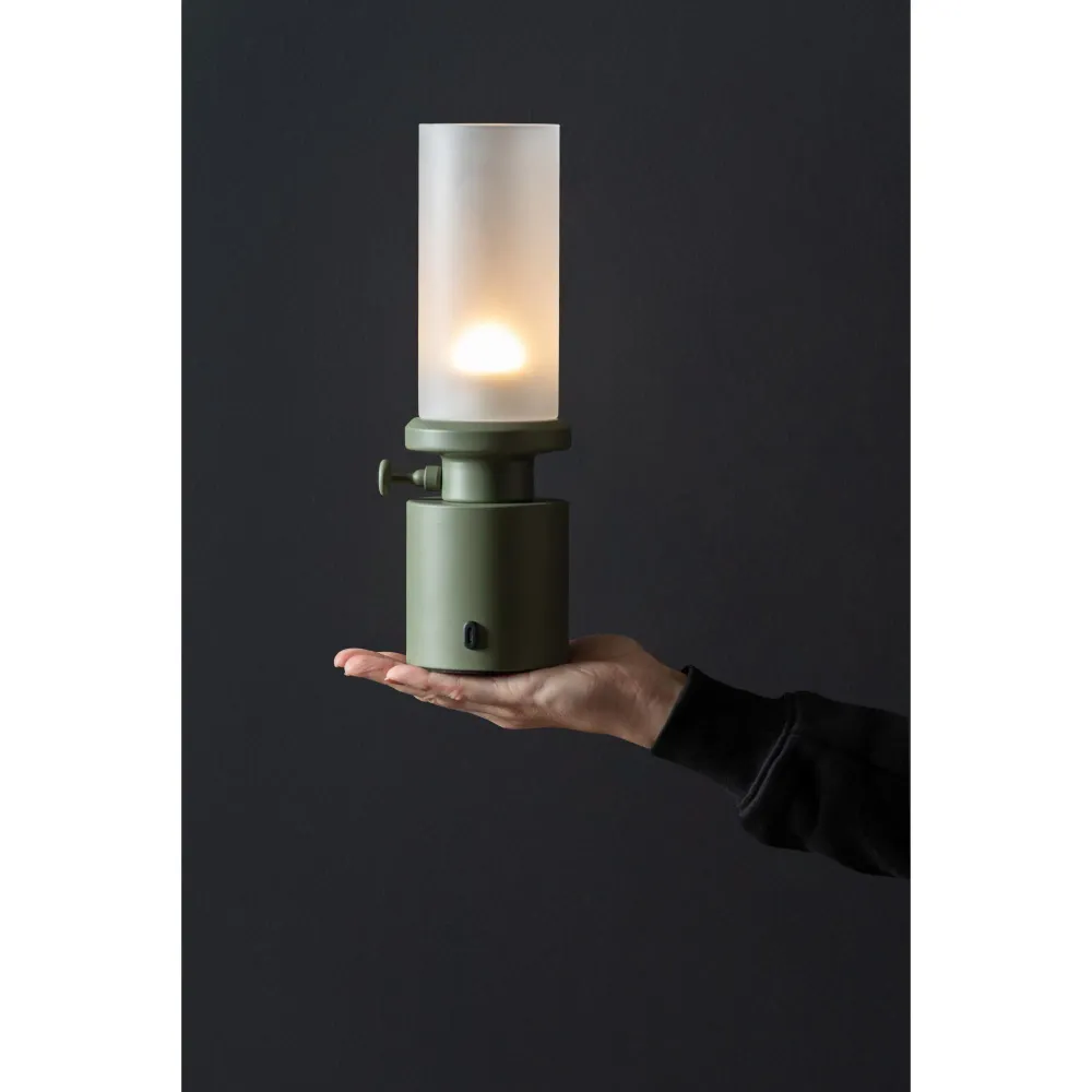 Leitmotiv tafellamp Camp LED - groen - Ø7.8cm
