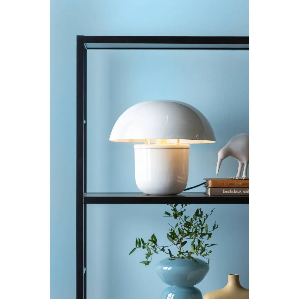 Leitmotiv tafellamp Fat Mushroom - wit - 29x29x25cm - Paddenstoellamp
