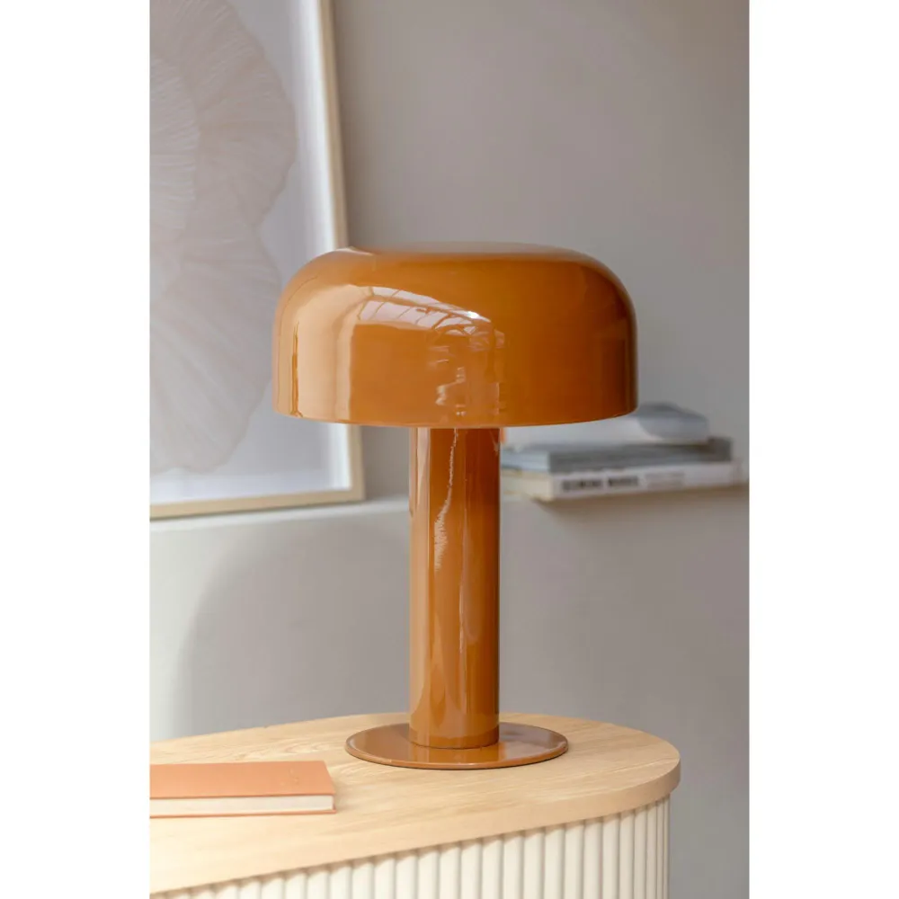 Leitmotiv tafellamp Fornido - bruin - 31x31x42cm - Paddenstoellamp