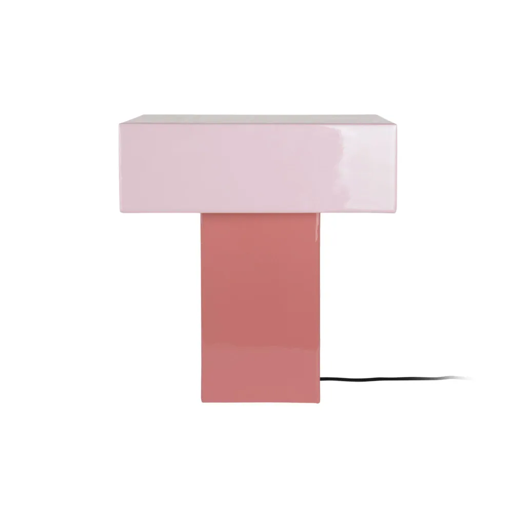 Leitmotiv tafellamp Grato Recto - roze - 32x15x35cm