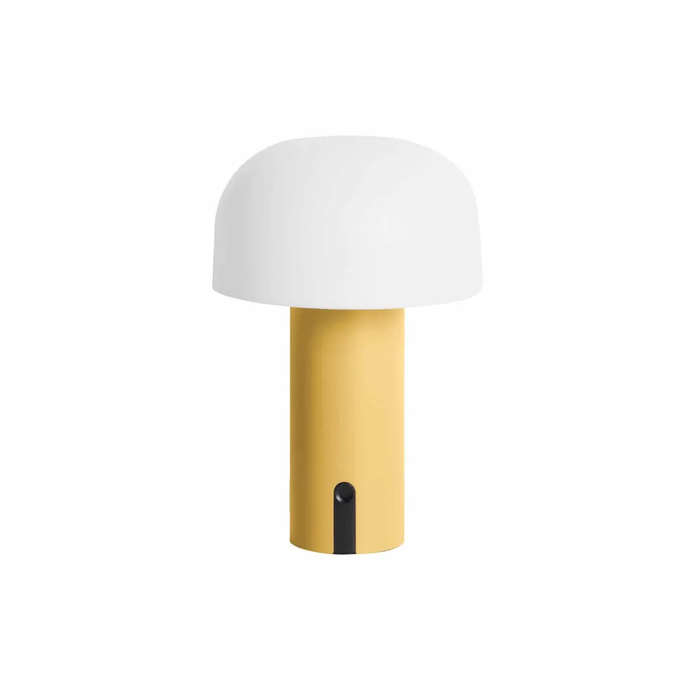 Leitmotiv tafellamp Luca LED - geel - 15x15x22.5cm - Paddenstoellamp