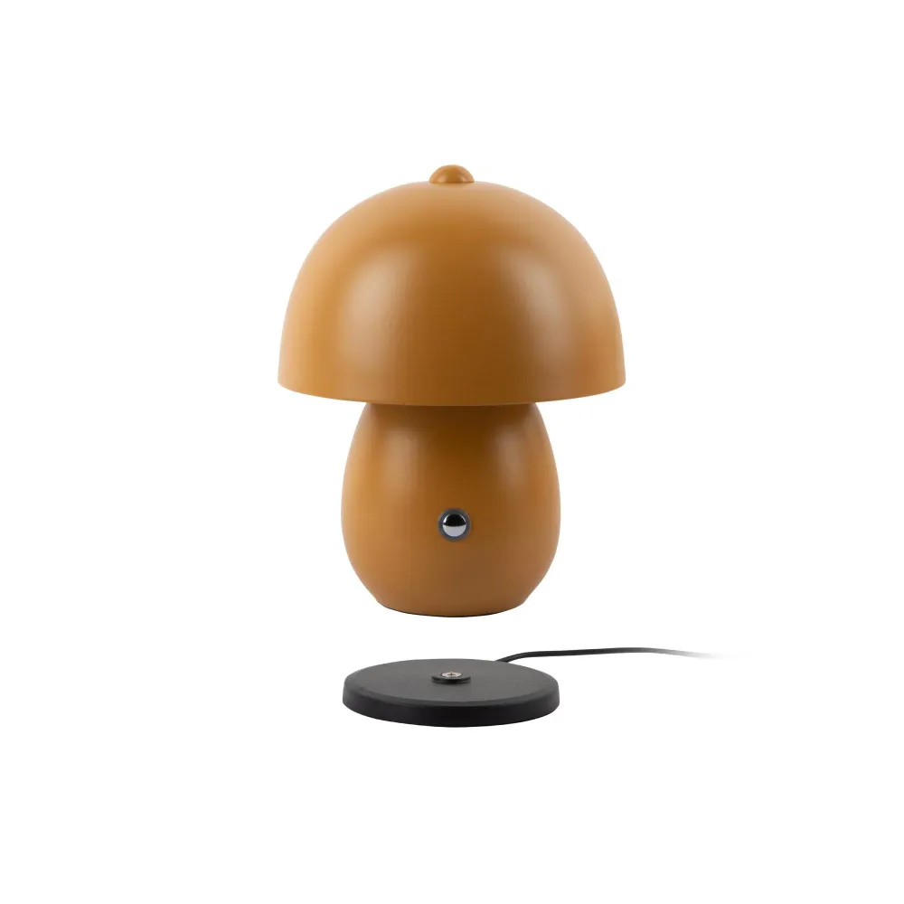 Leitmotiv tafellamp Mono LED - geel - 14x14x18cm - Paddenstoellamp