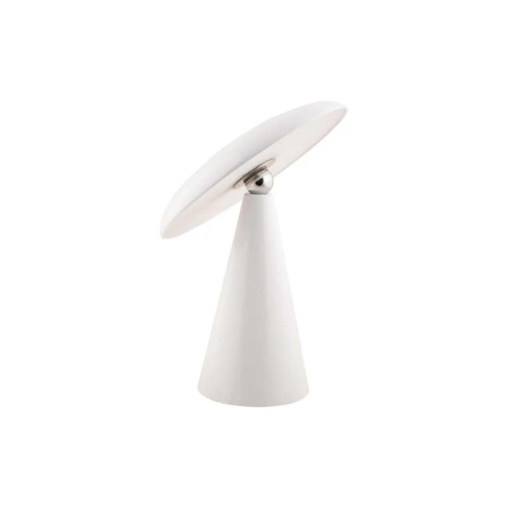 Leitmotiv tafellamp Phoebe LED - wit - Ø23cm
