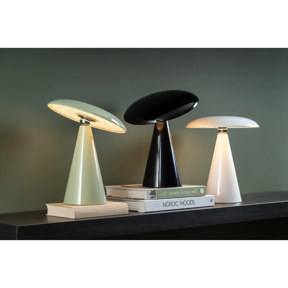 Leitmotiv tafellamp Phoebe LED - wit - Ø23cm