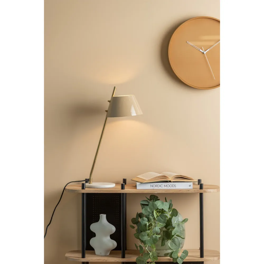 Leitmotiv tafellamp Savvy - bruin - 19x33x53cm