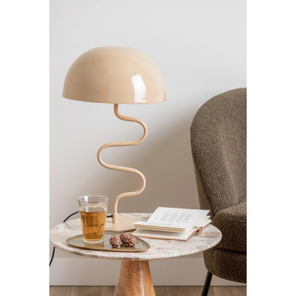 Leitmotiv tafellamp Twist - bruin - 31x31x54cm - Paddenstoellamp