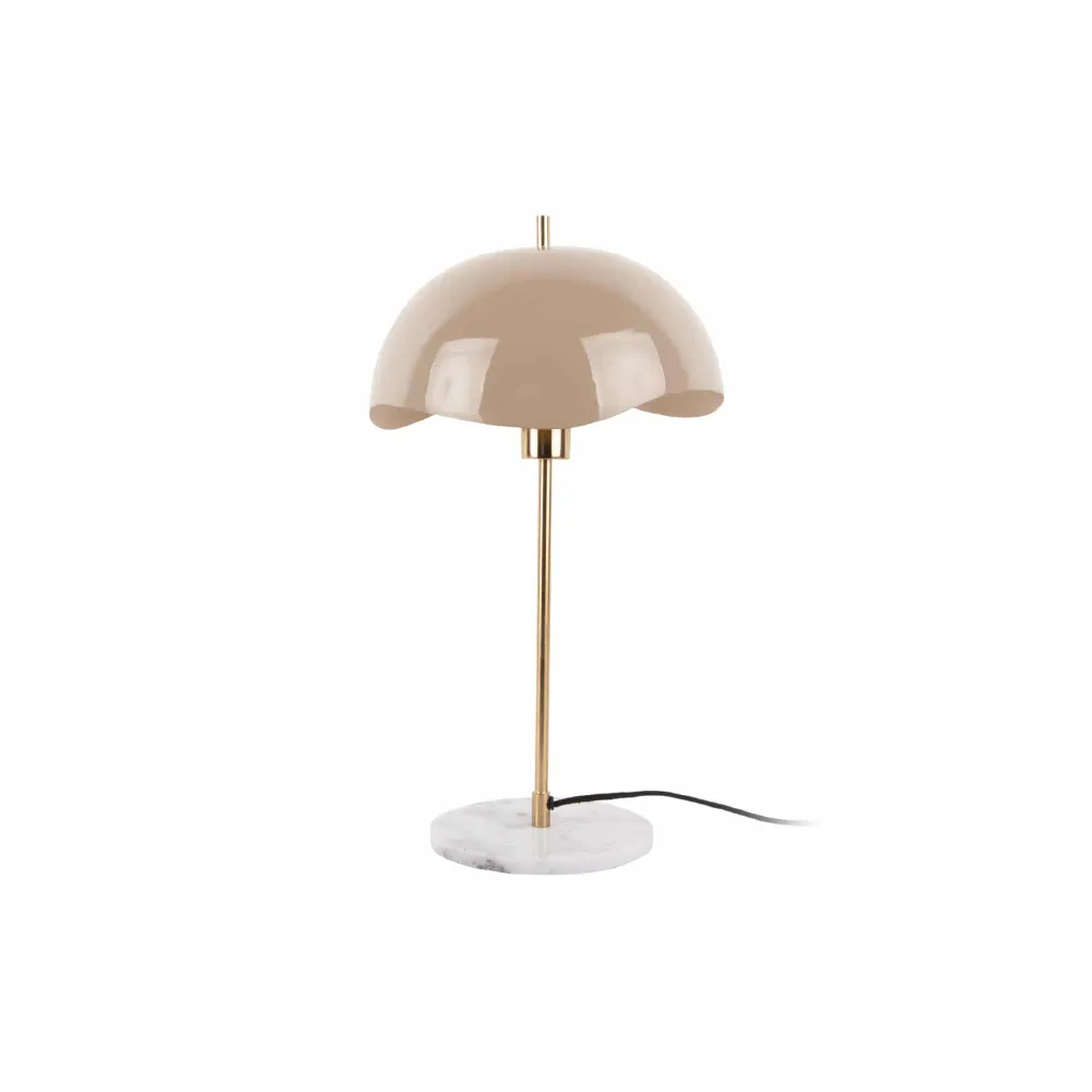 Leitmotiv tafellamp Waved Dome - bruin - 30x30x56cm