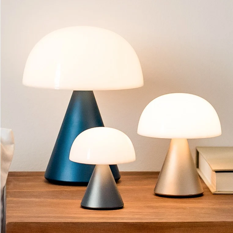Lexon Mina Large lamp accu metallic grijs - 9 kleuren licht Lexon Design